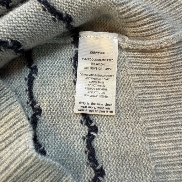 Toad&Co Cazadero Crew Sweater Heather Grey Birdseye Pattern Men's Sz S - Picture 10 of 12